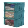 Clothing Storage Foldable Large Non-woven Clothes Quilt Blanket Zipper Bag Organizer Box Bags