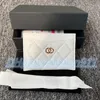med låda original märke plånböcker korthållare plånböcker Dam herr Designer myntväska med logotyp kaviar lammskinn lyx plånbok nyckelpåse väska äkta läder korthållare