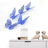 12 hohle 3D-Schmetterlings-Wandaufkleber, DIY-Aufkleber für Heimdekoration, Kinderzimmer, Party, Hochzeit, dekorative Schmetterlinge, Inventar BBA306