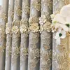 Curtain European Luxury Embroidered Double-Layer Semi-Blackout Curtains Custom For Living Room And Bedroom High Shading Rate