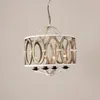 Chandelier Crystal Ceiling Plate Round Wooden Luxury Indoor Pendant Lamp Iron Led Modern 4-Lights