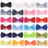 35 colors Mens solid color Bow Ties business gentleman candy color wedding Adjustable tie with snap buttons