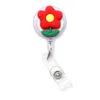 Key Rings Nieuwe Sile schattige vruchten versterking bloemen intrekbare badge reel student verpleegkundige tentoonstelling Enfermera naam kaart ID kist drop levering smtaz