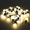 Strings Globe String Lights Decoração de Natal 10m 38 lâmpadas LED 220/110V Garland para jardim de casamentos externos de 110V Luz de guirlanda