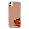 Espelho Luxo Dourado Prata Capas Protetoras para Iphone 15 14 13 12 11 Pro Max 13Pro Capa de Celular Suave à Prova de Choque Capa Novationcase Prata