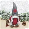 Décorations de Noël Docteur Infirmière Gnome Peluche Ornements Suédois Santa Noël Arbre Décor Vacances Maison Décoration Cadeaux Dhm8E