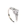 Bagues en grappe fleurs élégantes Moissanite blanc D couleur 1ct diamant S925 mariage en argent bijoux de luxe goutte