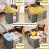 Clothing Storage Large Capacity Bag Moisture Dust Proof Non-woven Box For Blankets Quilts Down Jackets Sweaters Home H1u9