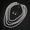 Chains Pearl Necklace Set Fashion Multilayer Dinner Party Clothing Accessories Gift Earrings Factory Wholesale