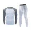 Set da corsa 2022 Fitness Muscle Quick Dry Biancheria intima da uomo Compressione Tute sportive Collant da basket Palestra Jogging