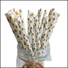 Drinking Straws Dhs Christmas Paper Sts Snowflake Drinking St Wedding Props Party Disposable Tube Drop Delivery 2022 Home Garden Kit Dhue7