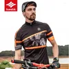 Racingjackor Santiska 2022 Professionella män Cyklingtröja Kort ärm Summer Breattable MTB Road Bike Jerseys Outdoor Riding Clothing