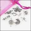 Charms Fashion Animals Butterfly Peacock Star Heart Love Tibetaanse verzilverde connectoren voor geschenken sieraden