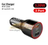 CC168 120W carregador de carro USB C PPS/PD100W 45W 30W QC3.0 18W para iPhone12 13 Samsung S21 Xiaomi Tipo de laptop C Macbook