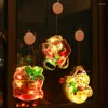 Saiten Weihnachten LED Dekorative Lichter Hängen Sauger Lampe Fenster Ornamente Dekoration Für Home Navidad Jahr Decor Fee