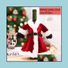 Christmas Decorations Christmas Redwine Set Dress Wine Bottleset Santa Claus Clothing Decoration Creative Bag Drop Delivery 2022 Hom Dhlhw