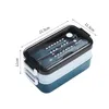 Roestvrijstalen servies lunchbox met soepkom voor schoolkinderen kantoormedewerker 2Layers microwae verwarming lunches container jnc243