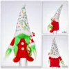 Kerstdecoraties Pop Set Engels merk gestreepte kruk met lichte rudolph gezichtloze dwerg ornamenten drop levering 2022 smtgf