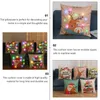 Kussen Kerstdeksel Covers kussens linnen LED KAARSCHAP Kussenkussen gooien Xmas Light Cases Decoratieve kussenslip