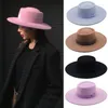 Bérets femme élégant nœud papillon chapeau melon Fedoras dames britannique laine Jazz automne hiver Vintage solide Panama 9cm large bord