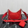 2022 Försäljning 3 -stycken Högkvalitativ man Kvinnor Luxurys Designers Väskor Handväskor Hobo Purses Lady Crossbody Shoulder Channel Totes Nylon Plånbok