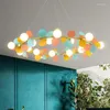 Pendant Lamps Nordic Creative Tree Type Desugn Chandelier LED Restaurant Bedroom Bar Multicolor Wreath Decor Hanging Light Fixtures