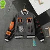 Fleece Men's Jacket 2023 Spring and Autumn New Fashion Brand Offs Style Ow brodered Patchwork Bomber Woolen Lovers '