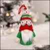 Kerstdecoraties Kerstmis elfdecoratie Lumineuze gewei gezichtsloze oude man pop met glanzende hoeden voor boom gnome festival Accesso dhetq