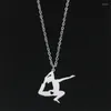 Подвесные ожерелья Elfin 2022 Модное ожерелье из нержавеющей стали высококачественные балетные ювелирные украшения