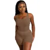 Tracksuits voor dames 2022 Zomer herfst Vrouwen tweedelig pak schroefdraad mouwloos vest sexy jumpsuit pullover solide kleuren set tweedelig