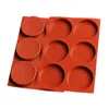 Baking Moulds 6-Cavity Large Cake Molds Silicone Round Disc Resin Mold Non-Stick