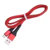2A Nylon Micro USB Tipo C Cabos Fast Charging 1M Cabo de celular Dados do cabo Sync Wire Free para Xiaomi Huawei
