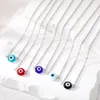 Kleurrijke hars Mni ronde boze ogen hanger geluk Turkse acryl blauwe oog kettingen voor dames sieraden