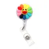 Porte-clés New Sile Mignon Fruits Amp Fleurs Rétractable Badge Reel Étudiant Infirmière Exposition Enfermera Nom Carte Id Poitrine Drop Delivery Smtaz