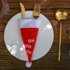 Juldekorationer bordsartiklar Holder Bag Hat Fork Knivens bestick väskor Xmas Party Dinner Table Ornament Home Decor Drop Delivery 202 SMTKW