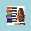 Saç Fırçaları Yeni geçici saç tebeşir renkli tarağı boya salonu parti hayranları cosplay aracı moda unisex taraklar Damla Teslimat 2022 Ürünler Dhzbj