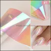 Stickers Decals Marble Nail Foil For Manicuring Uv Gel Polish Sticker Colorf Flowers Design Transfer Decal Art Decoration Wraps Dr Dhg2A