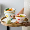 食器セット日本風のセラミックハットボウル家庭用ライスクリエイティブな小さな新鮮な食器朝食ダイニングテーブルセット