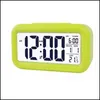 Skrivbordsklockor plaststumma v￤ckarklocka lcd smart klockor temperatur s￶t posensitiva s￤ngar digitala larm Sn Nightlight Cale Dhuql