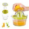 Juicers Manual Manual Juicer Manual Citrus Lemon Suco Squeezer Squeezer de mão com copo de medição embutido e Anti-Slip Reamer