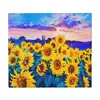 Table Mats Kitchen Dish Drying Mat Sunflowers Of Modern Impressionism Painting Washable Counter Pad Absorbent Drainer 16"x18"
