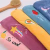 Towel Dry Hair Embroidered Coral Velvet Ladies Microfiber Soft Shower Cap Head Wrap Absorbent Fast