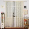 Vorhang Europäischen Gelb Beige Spitze Sheer Vorhänge Für Wohnzimmer Schlafzimmer Fenster Tüll Vorhänge Serape Wohnkultur