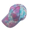 Snapbacks 2022 Niwe Equiseto Berretto da baseball per le donne Clumsy Tie Dye Donna Cotone Cappello estivo per il sole Panino disordinato alto L221028