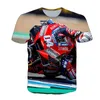 Men's T Shirts Summer Custom T-shirt Men Streetwear Fashion Cool Motorcycle Printing Short Sleeve Top Oversized Round Neck