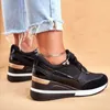 Zapatos de vestir, zapatillas deportivas de mujer, zapatillas de deporte a la moda, zapatos deportivos de retales para mujer, zapatos informales de tacón de cuña vulcanizados para mujer, otoño 102922H