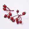 Fleurs décoratives Baies de simulation Petits bouquets de fruits Accessoires de guirlande florale Grenade de Noël