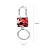 DIY Sublimation فارغة Carabiner مفاتيح مفاتيح سبيكة Square Designer Keychain Silver Plated Lover Car Key Ring for Woman Man Homivir Family Hildrict Jewelry Gift