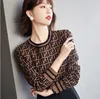 Designer Sweater Women's Autumn Round neck striped fashion Long Sleeve Women Casual Classic vintage Fashion clothes full letter Luxurious