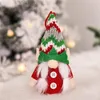 Kerst elfdecoratie Lumineuze gewei gezichtsloze oude man pop met glanzende hoeden voor boom schattige gnome poppen festival accessoires jnc228